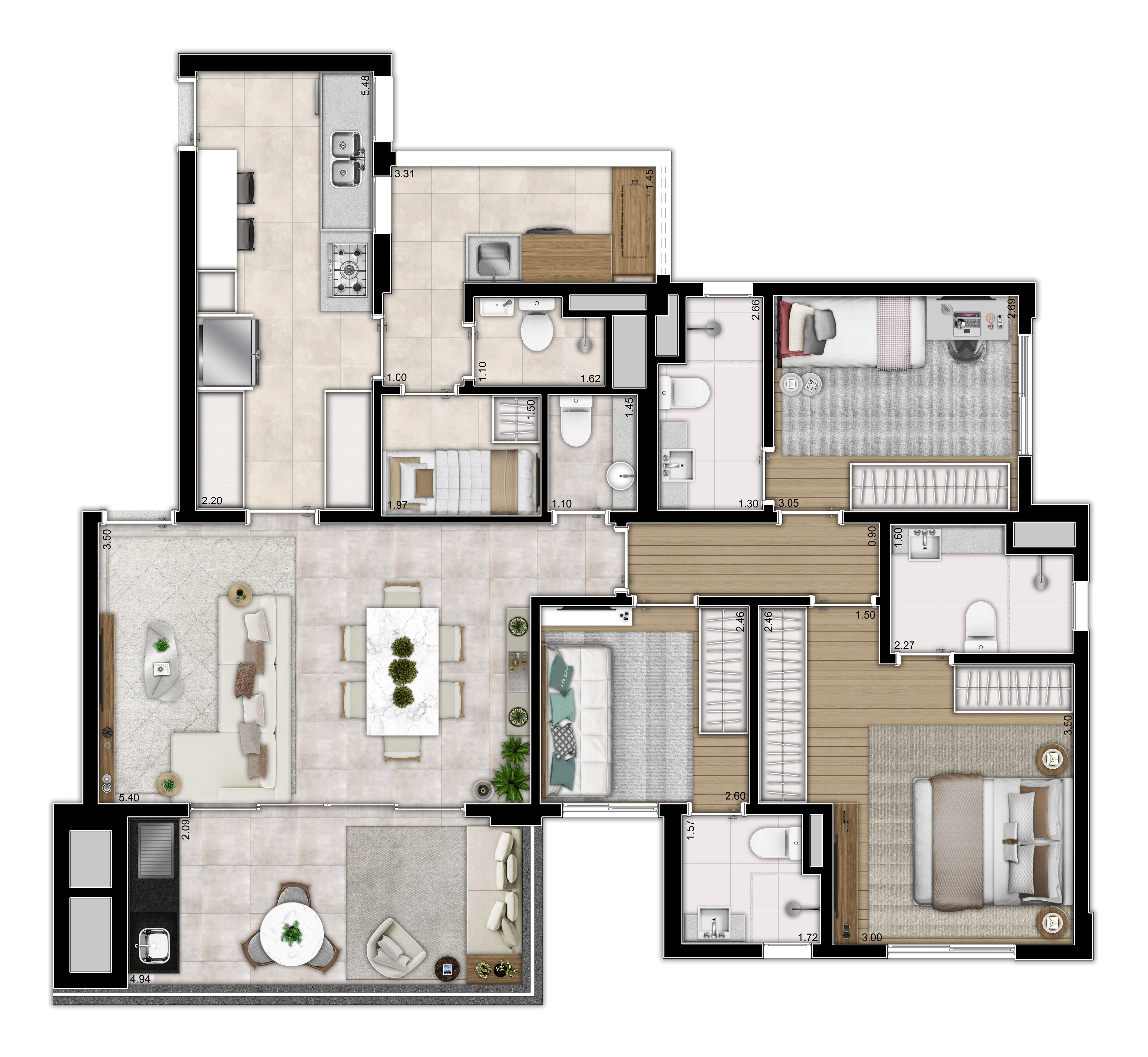 Imagem Apartamento com 3 Quartos à Venda, 115 m²em Sumaré - São Paulo