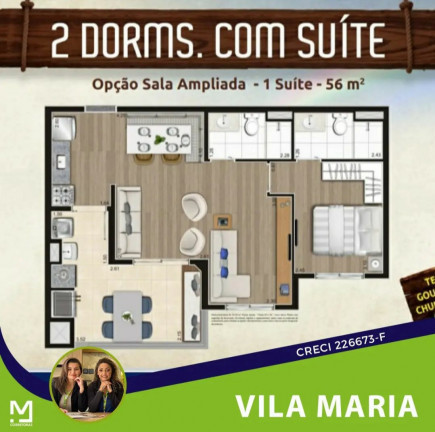 Imagem Apartamento com 2 Quartos à Venda, 56 m² em Vila Maria - São Paulo