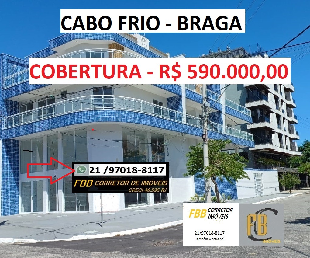 Cobertura com 1 Quarto à Venda, 151 m² em Braga - Cabo Frio