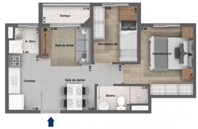 Imagem Apartamento com 2 Quartos à Venda,  em Canindé - São Paulo