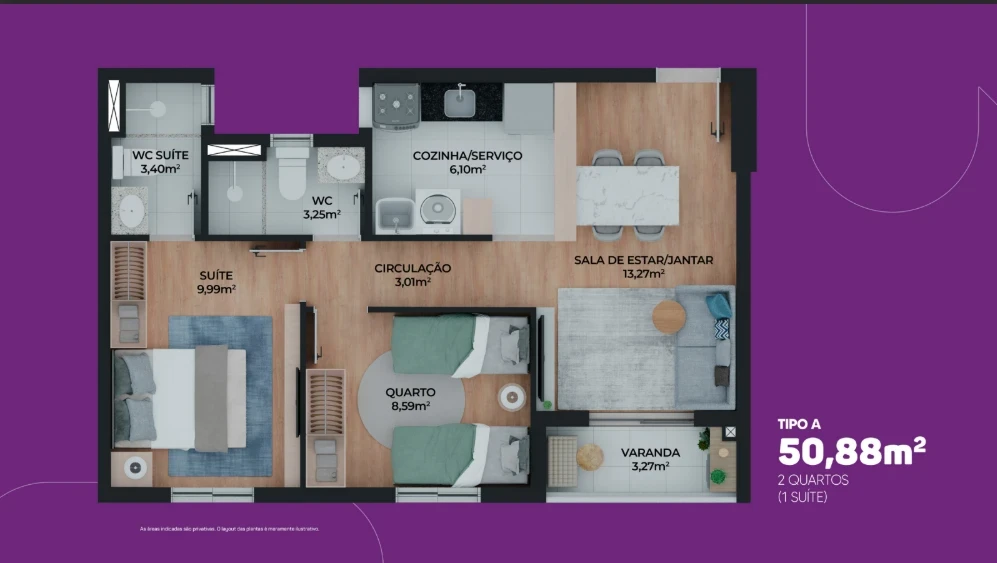 Imagem Apartamento com 3 Quartos à Venda, 50 m² em Monte Castelo - Fortaleza