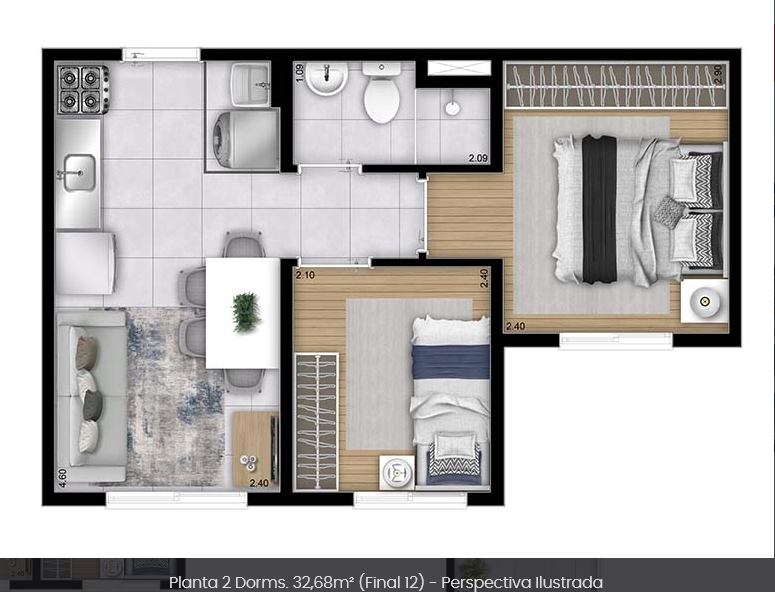 Imagem Apartamento com 2 Quartos à Venda, 33 m²em Loteamento City Jaragua - São Paulo