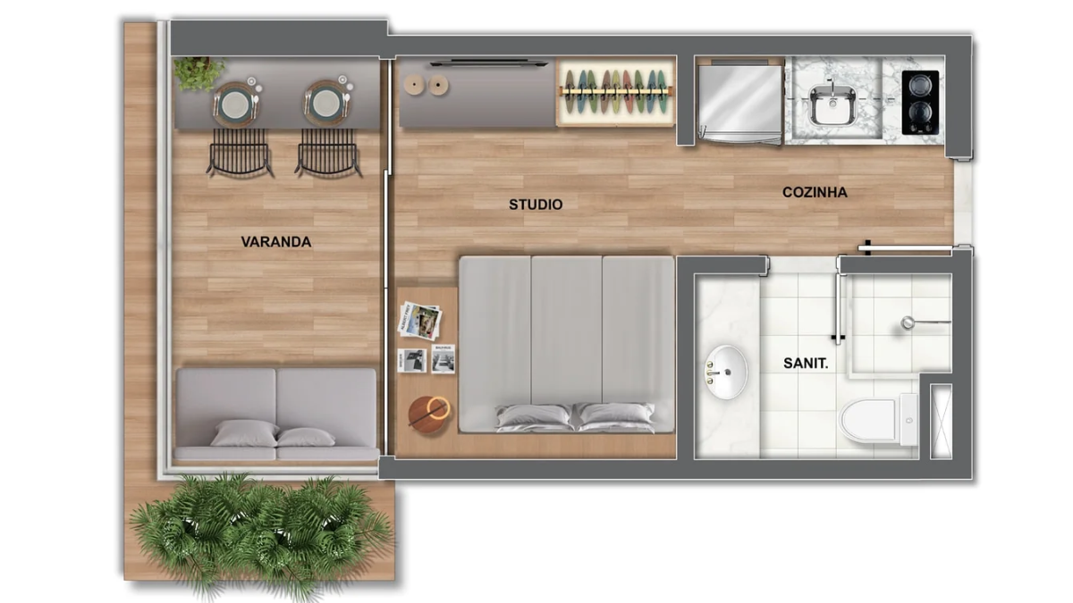 Imagem Apartamento com 1 Quarto à Venda, 23 m²em Rio Vermelho - Salvador