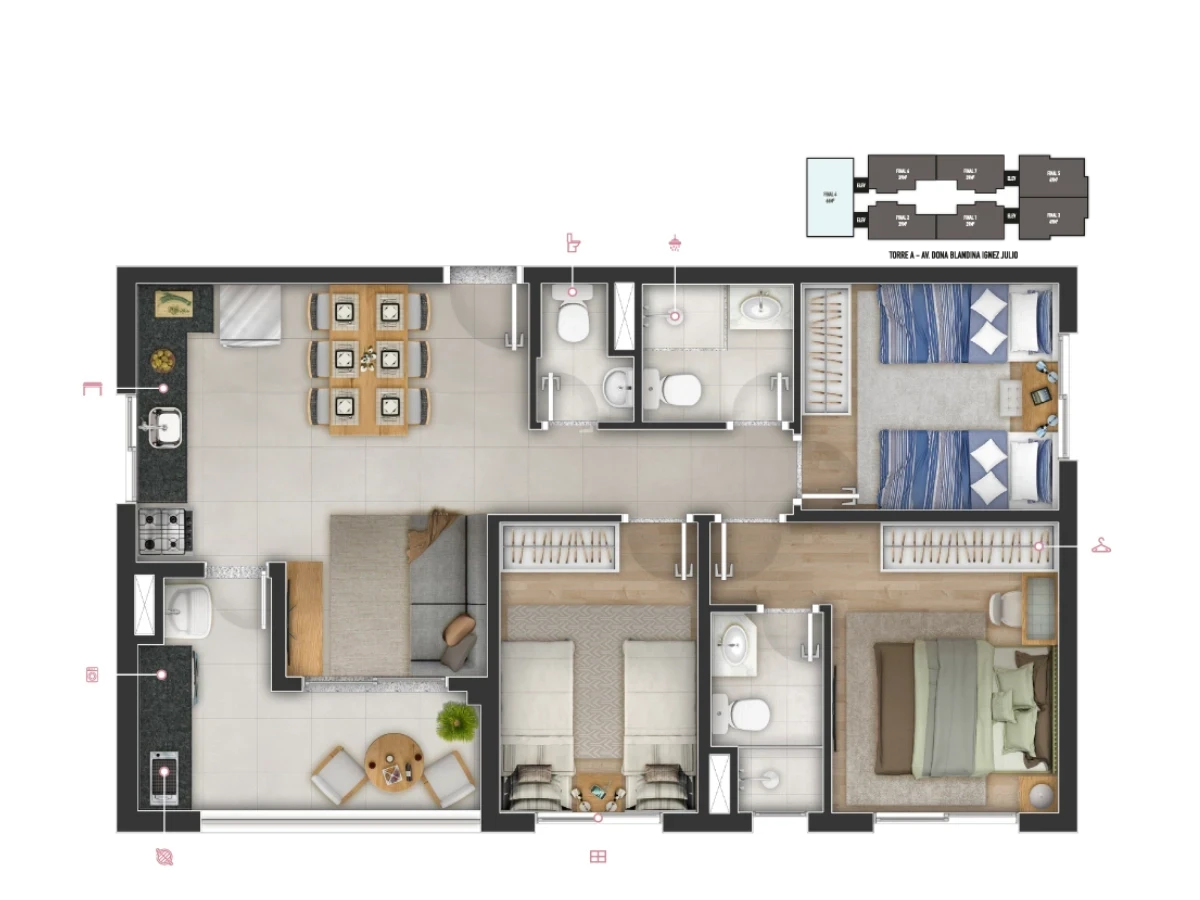 Foto do imóvel: Apartamento com 2 Quartos à Venda, 39 m² em Jaguaribe - Osasco