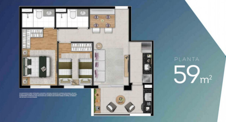 Imagem Desconhecido com 2 Quartos à Venda, 59 m² em Ferreira - São Paulo