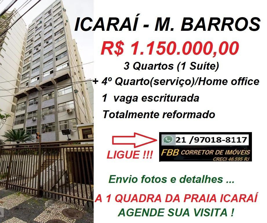 Apartamento com 3 Quartos à Venda, 120 m² em Icaraí - Niterói