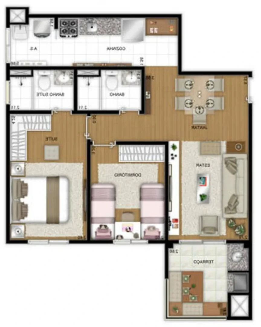 Imagem Apartamento com 2 Quartos à Venda, 66 m² em Jardim Flórida - Jundiaí