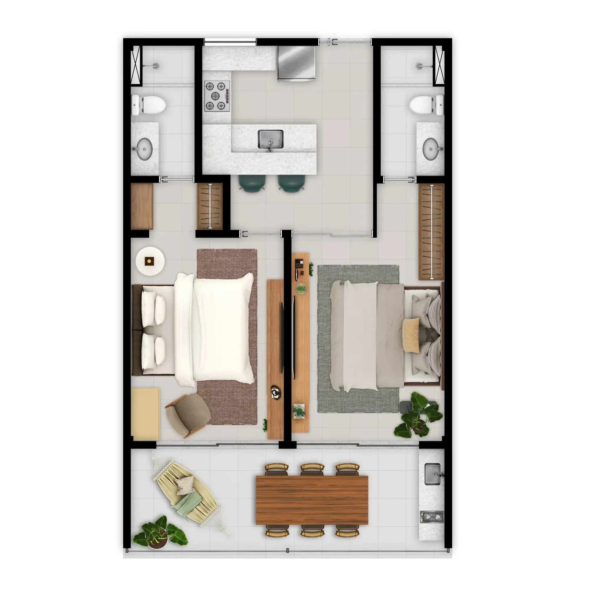 Imagem Flat com 1 Quarto à Venda, 42 m² em Porto Summer - Ipojuca