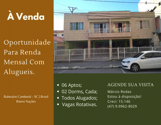 Edifício Residencial com 2 Quartos à Venda, 69 m² em Nações - Balneário Camboriú