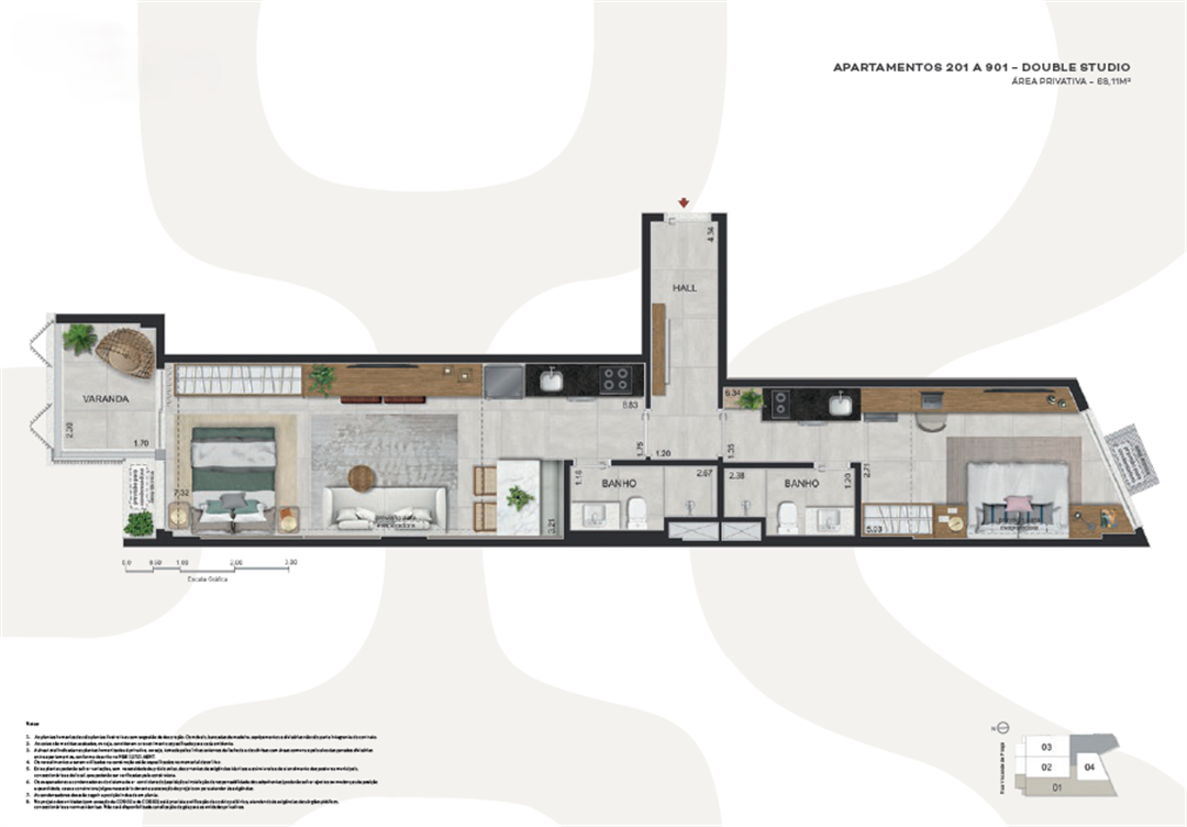 Foto do imóvel: Studio com 1 Quarto à Venda, 68 m² em Ipanema - Rio de Janeiro