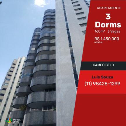 Apartamento com 3 Quartos à Venda,  em Campo Belo - São Paulo