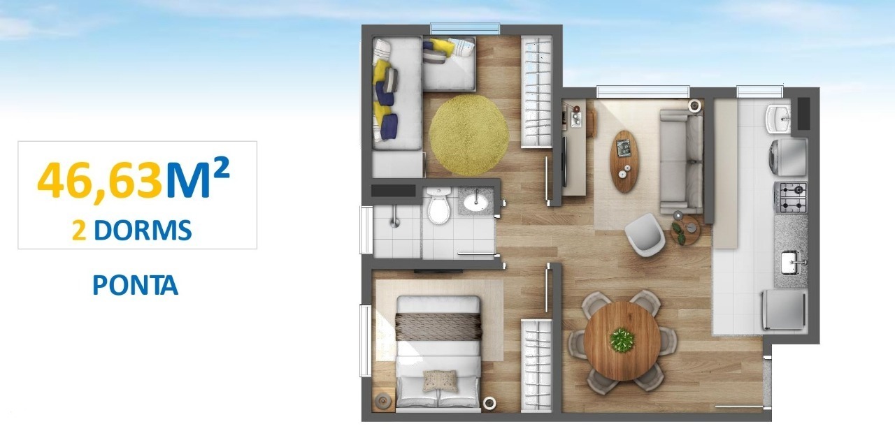 Imagem Apartamento com 2 Quartos à Venda, 46 m²em Jardim Boa Vista (Zona Oeste) - São Paulo