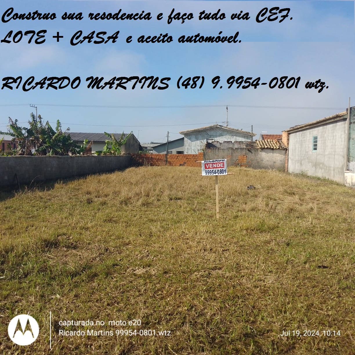 Terreno à Venda, 368 m²em Balneário Copa 70 - Jaguaruna