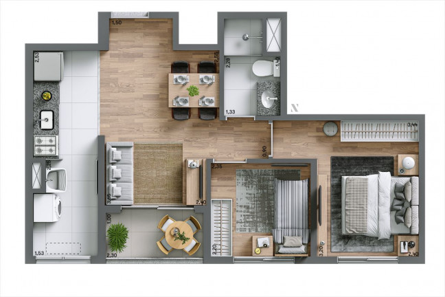 Imagem Apartamento com 3 Quartos à Venda, 61 m²em Vila Joaniza - São Paulo