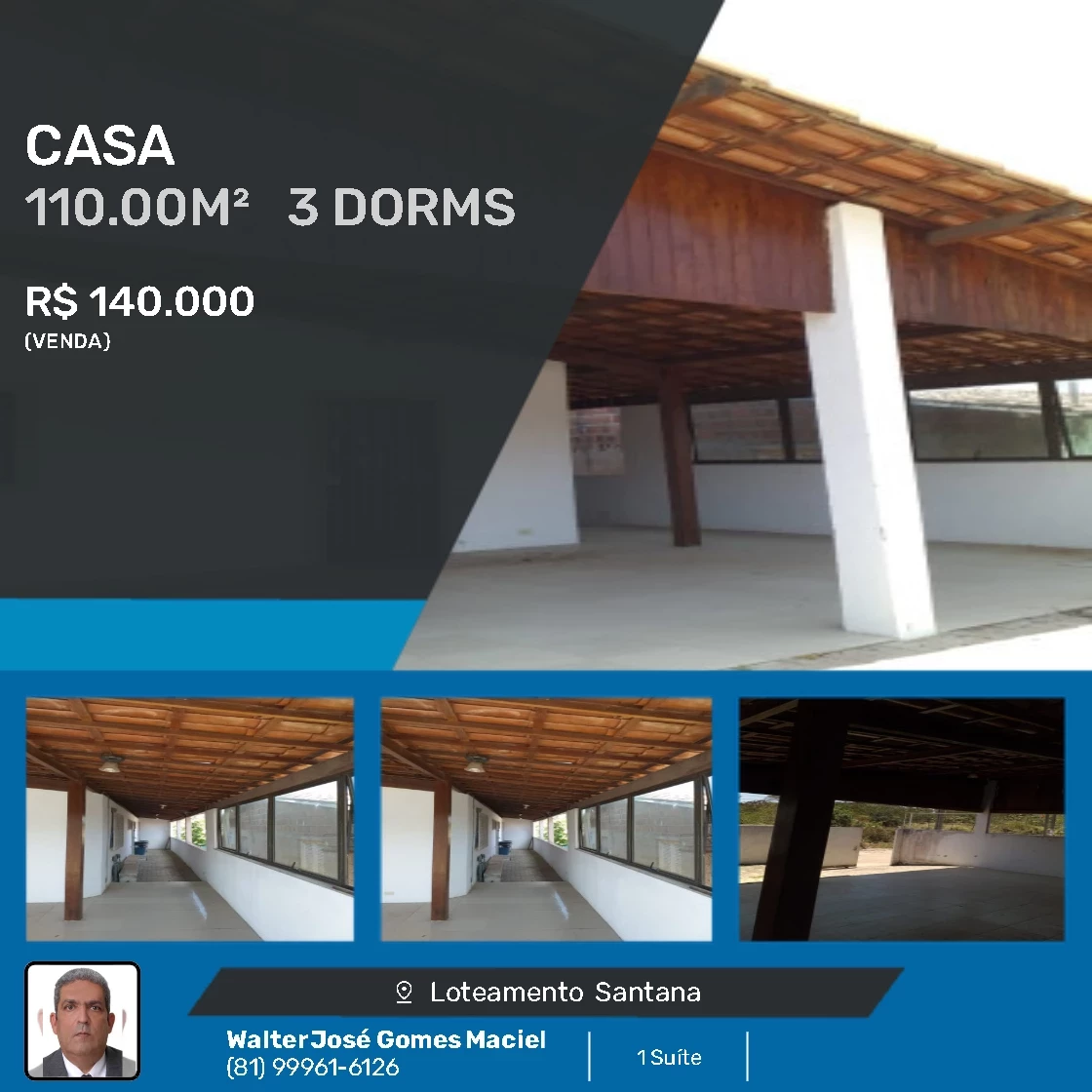 Imagem Casa com 3 Quartos à Venda, 25 m² em Alpes Suiços - Gravatá