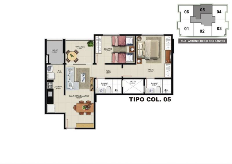 Imagem Apartamento com 3 Quartos à Venda, 86 m² em Itapuã - Vila Velha