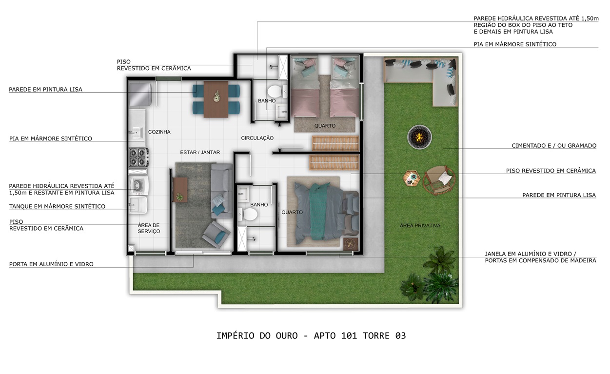 Imagem Edifício Residencial com 2 Quartos à Venda, 46 m²em Rio do Ouro - São Gonçalo
