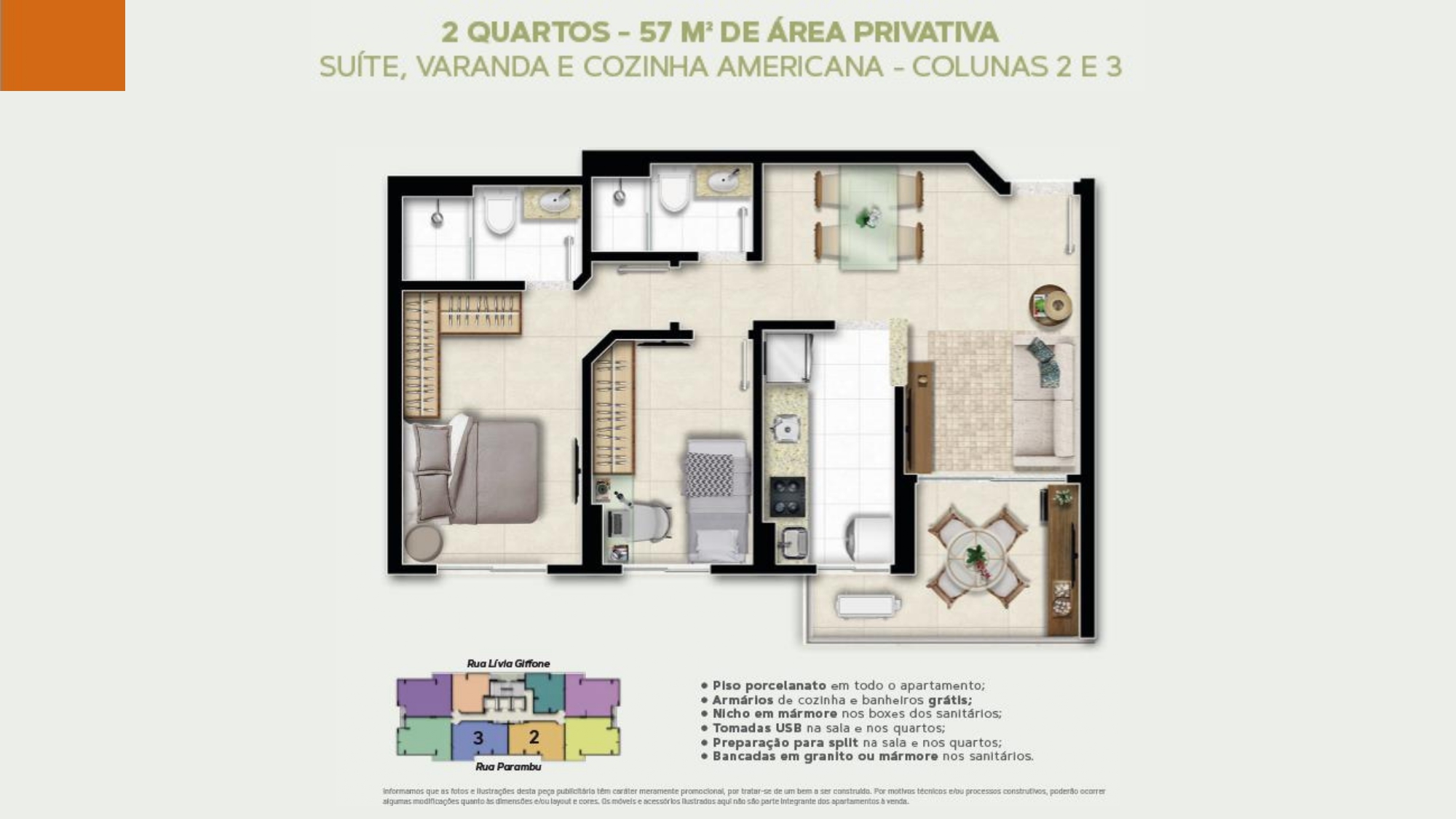 Imagem Apartamento com 2 Quartos à Venda, 57 m²em Luiz Anselmo - Salvador