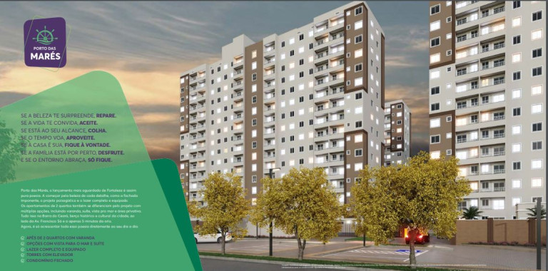 Apartamento com 2 Quartos à Venda, 46 m² em Barra do Ceará - Fortaleza