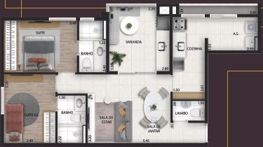Imagem Apartamento com 3 Quartos à Venda, 64 m² em Centro - Diadema