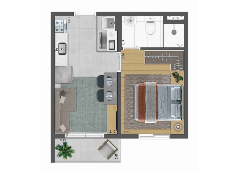 Imagem Apartamento com 1 Quarto à Venda ou Temporada, 27 m²em Vila Congonhas - São Paulo