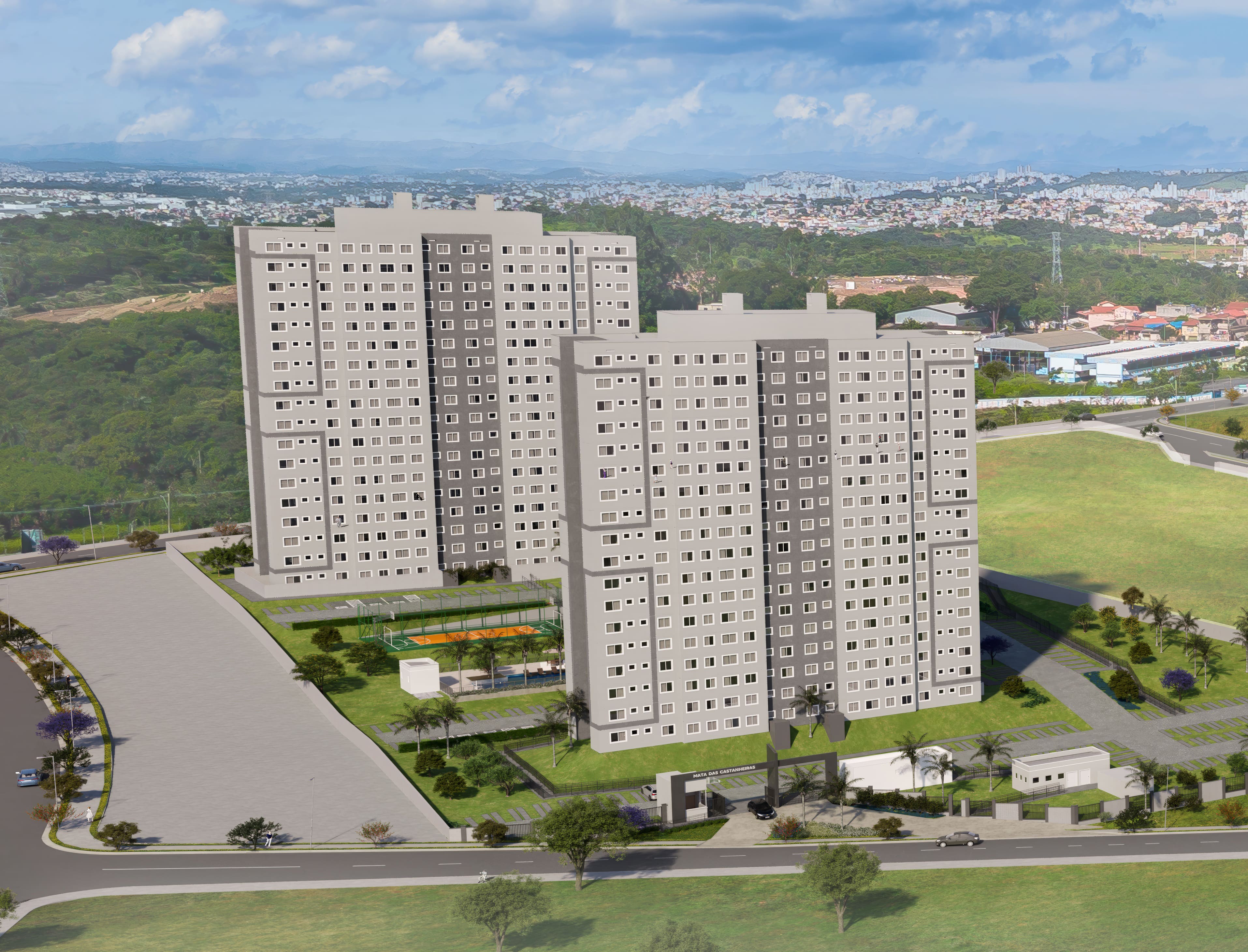 Imagem Apartamento com 2 Quartos à Venda, 49 m² em Três Barras - Contagem