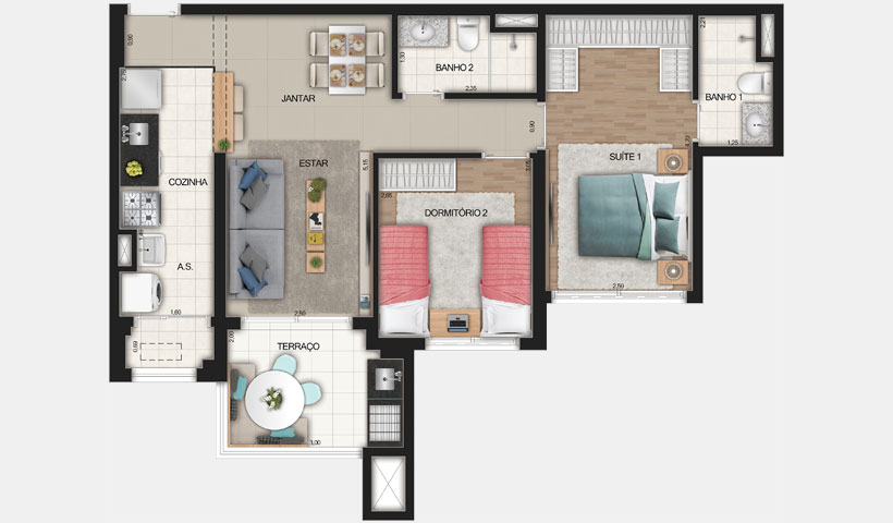 Imagem Apartamento com 2 Quartos à Venda, 67 m²em Centro - Osasco