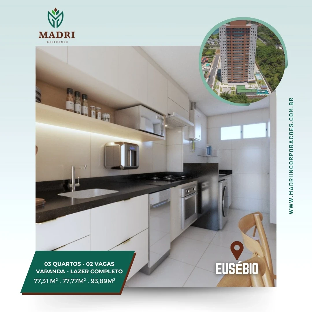 Foto do imóvel: Apartamento com 3 Quartos à Venda, 77 m² em Centro - Eusébio