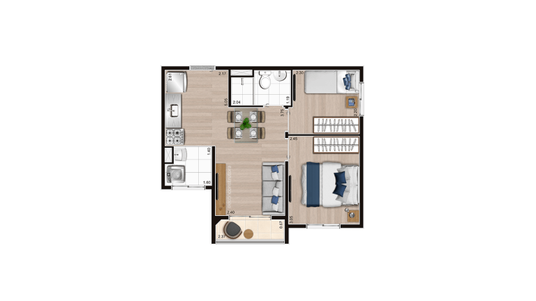 Imagem Apartamento com 2 Quartos à Venda, 37 m²em Jaguaré - São Paulo