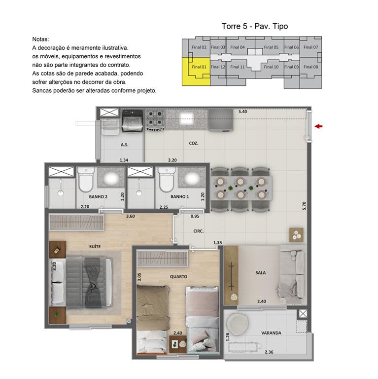 Foto do imóvel: Apartamento com 2 Quartos à Venda, 56 m²em Barra Olímpica - Rio de Janeiro
