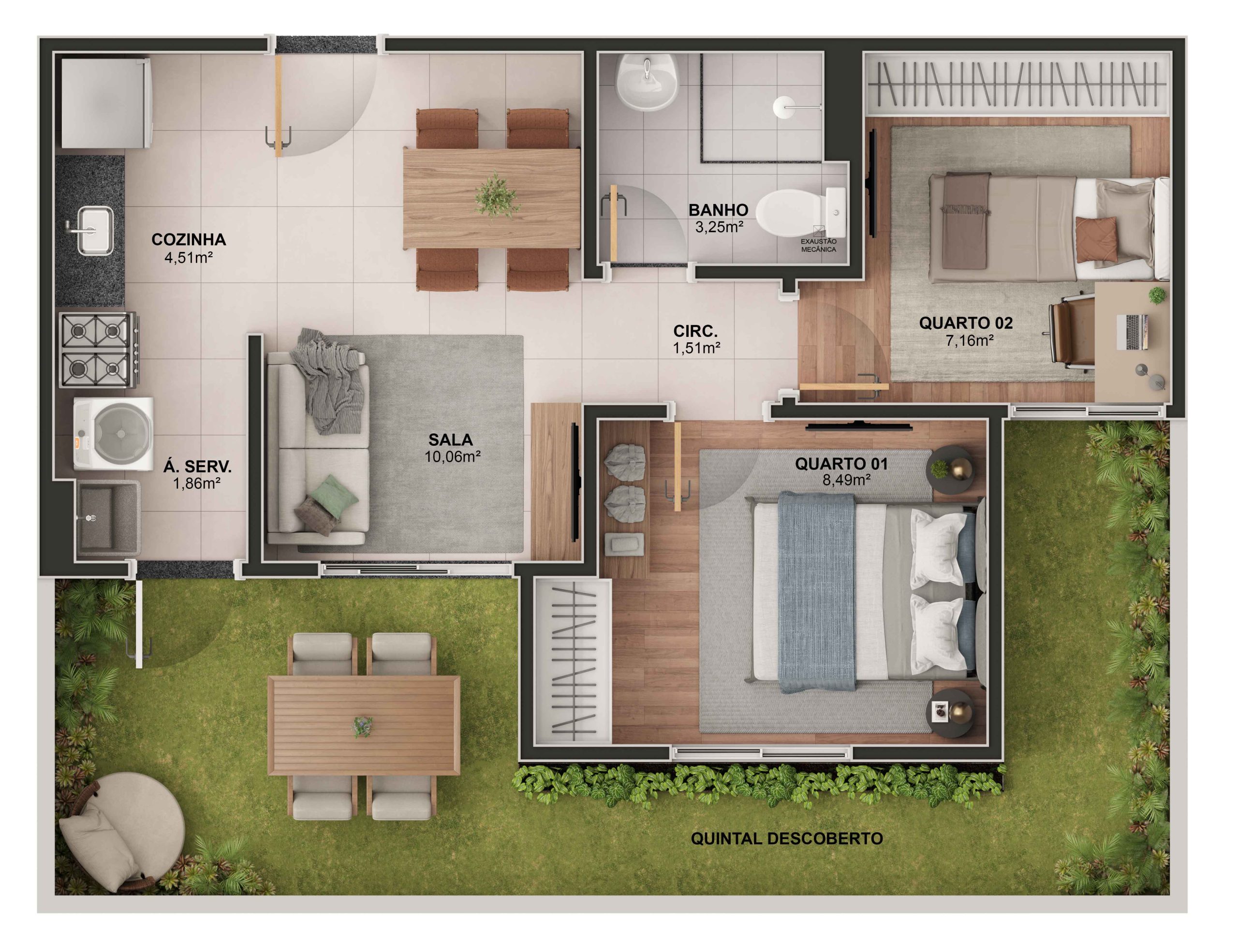 Imagem Apartamento com 2 Quartos à Venda, 43 m² em Vale Encantado - Vila Velha