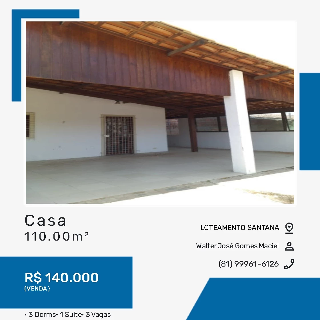 Foto do imóvel: Casa com 3 Quartos à Venda, 11.000 m² em Santana - Gravatá
