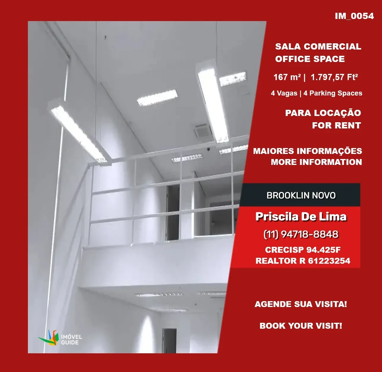 Sala Comercial para Alugar, 167 m² em Cidade Monções - São Paulo
