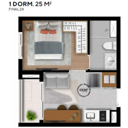 Imagem Studio com 1 Quarto à Venda,  em Pinheiros - São Paulo