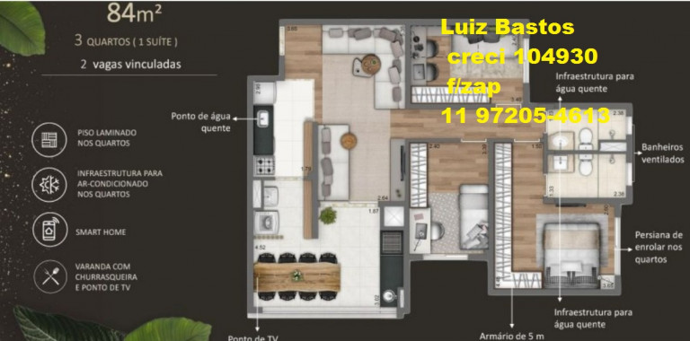 Imagem Apartamento com 2 Quartos à Venda, 67 m² em Parque São Jorge - São Paulo