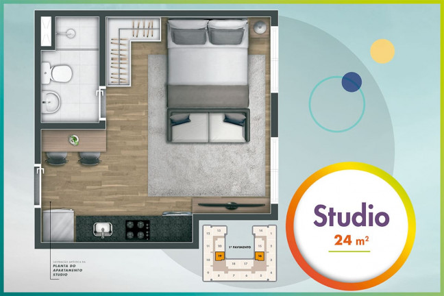 Imagem Apartamento com 1 Quarto à Venda, 24 m² em Vila Império - São Paulo