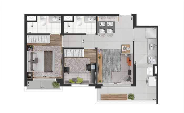 Imagem Apartamento com 3 Quartos à Venda, 52 m² em Indianópolis - São Paulo