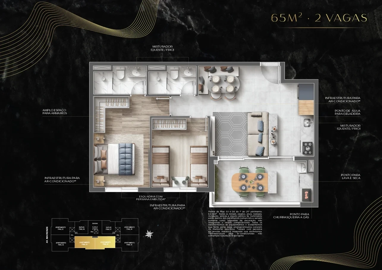 Imagem Apartamento com 2 Quartos à Venda, 65 m² em Centro Comercial Jubran - Barueri