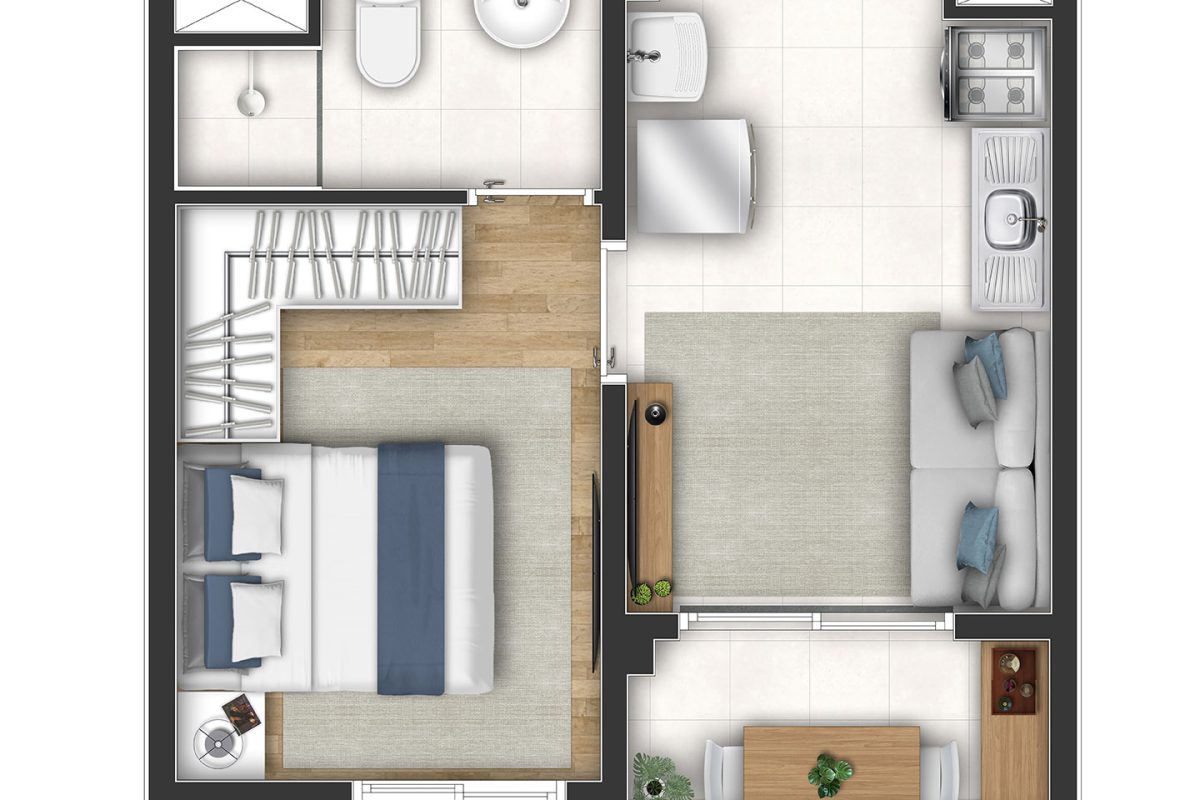 Imagem Apartamento com 2 Quartos à Venda, 46 m²em Jardim Taquaral - São Paulo