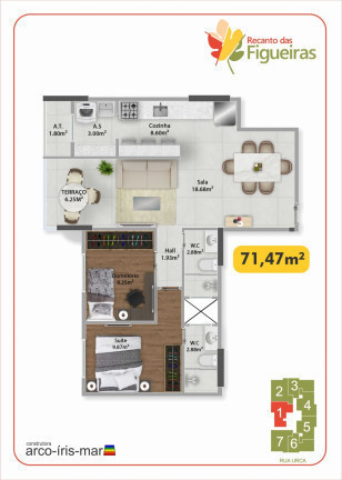 Imagem Apartamento com 2 Quartos à Venda, 71 m²em Guilhermina - Praia Grande