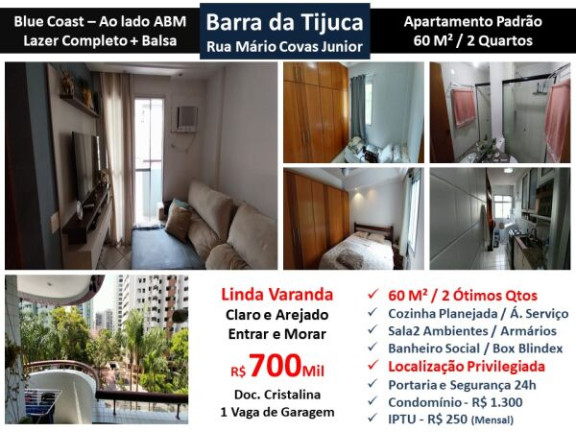 Imagem Apartamento com 2 Quartos à Venda, 60 m² em Barra da Tijuca - Rio de Janeiro