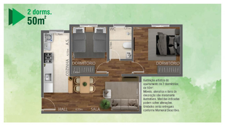 Imagem Apartamento com 2 Quartos à Venda, 50 m²em Vera Tereza - Caieiras