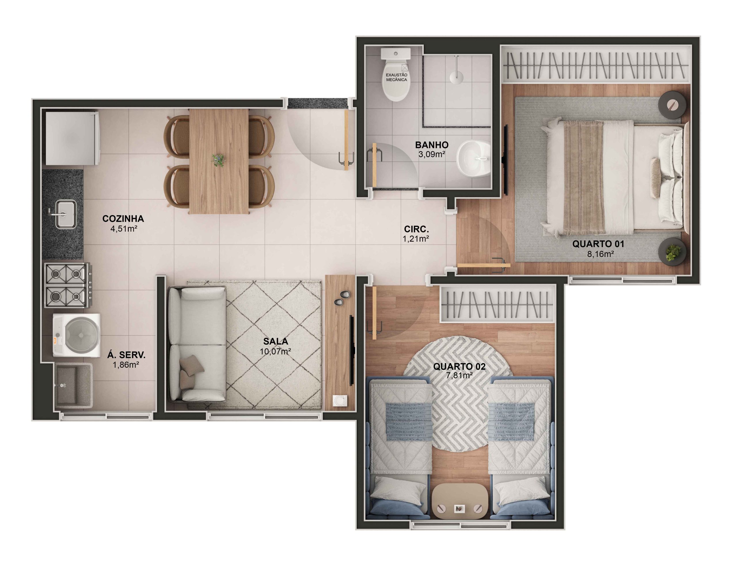 Imagem Apartamento com 2 Quartos à Venda, 43 m² em Vale Encantado - Vila Velha