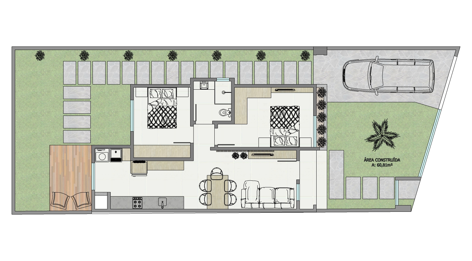 Imagem Casa com 2 Quartos à Venda, 52 m² em Santa Maria - Passo Fundo