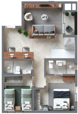 Imagem Apartamento com 2 Quartos à Venda, 56 m² em Juvevê - Curitiba