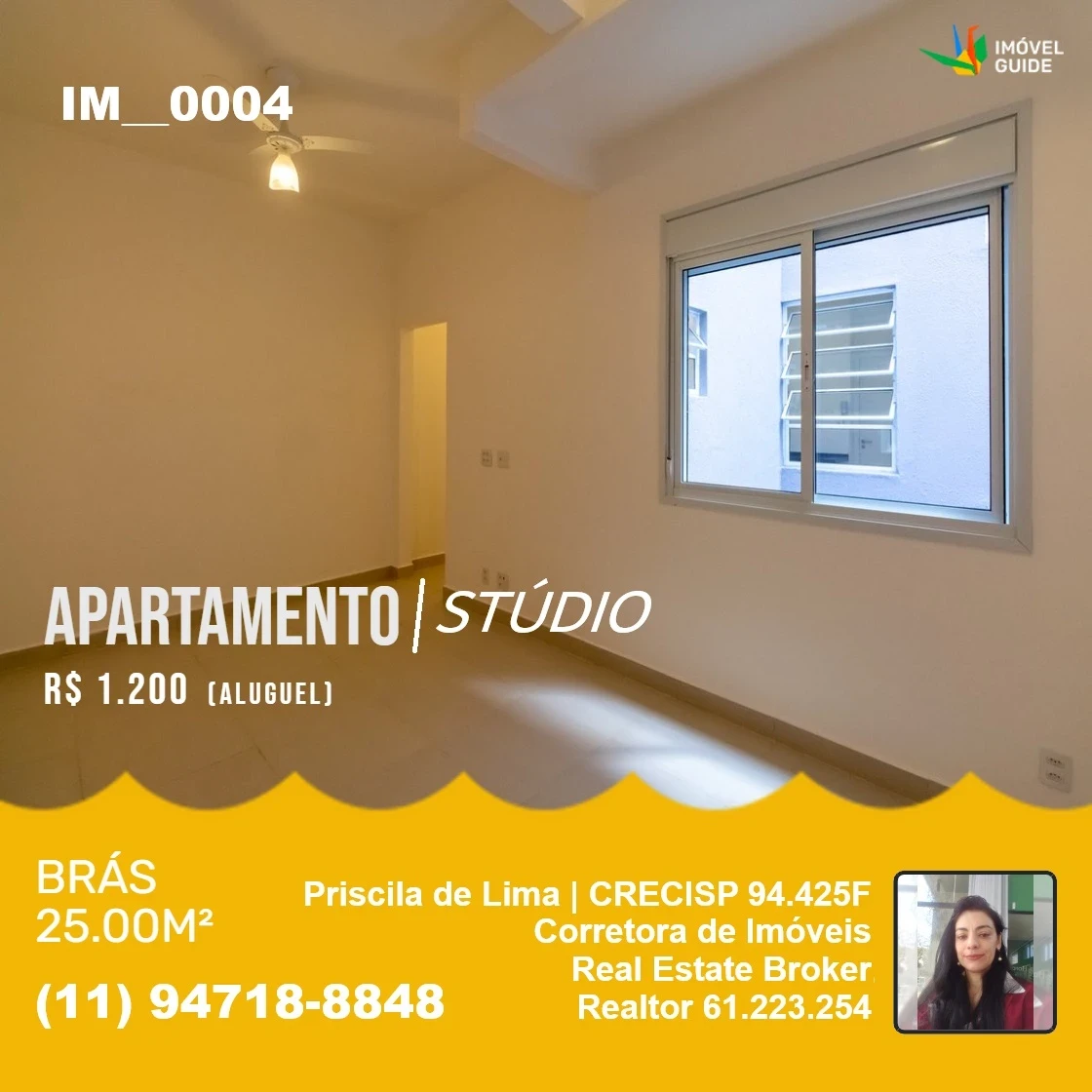 Imagem Apartamento com 1 Quarto para Alugar, 25 m² em Brás - São Paulo