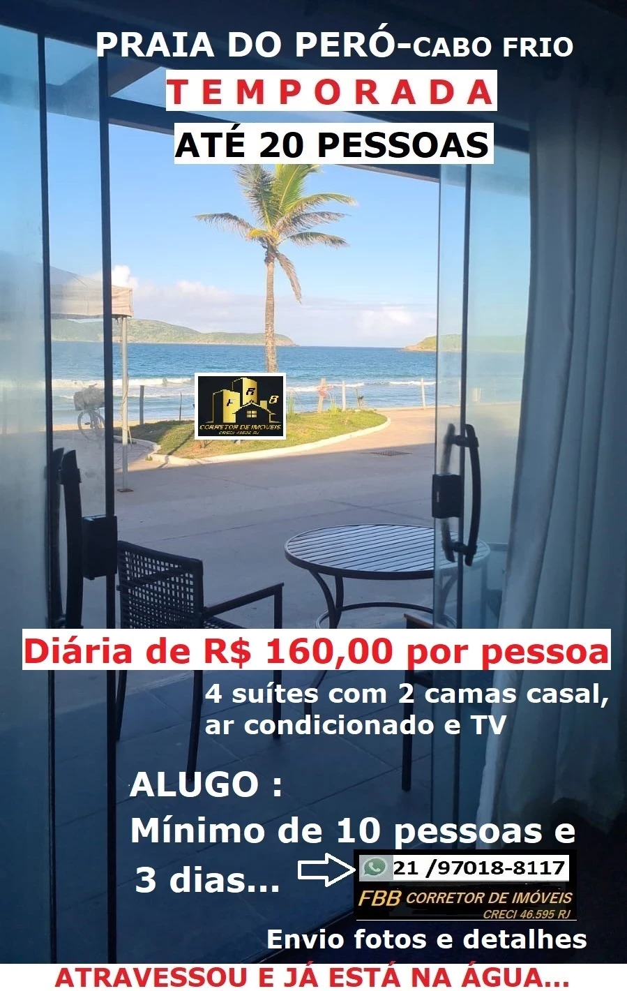 Casa com 4 Quartos para Temporada, 250 m² em Santo Antônio (Tamoios) - Cabo Frio