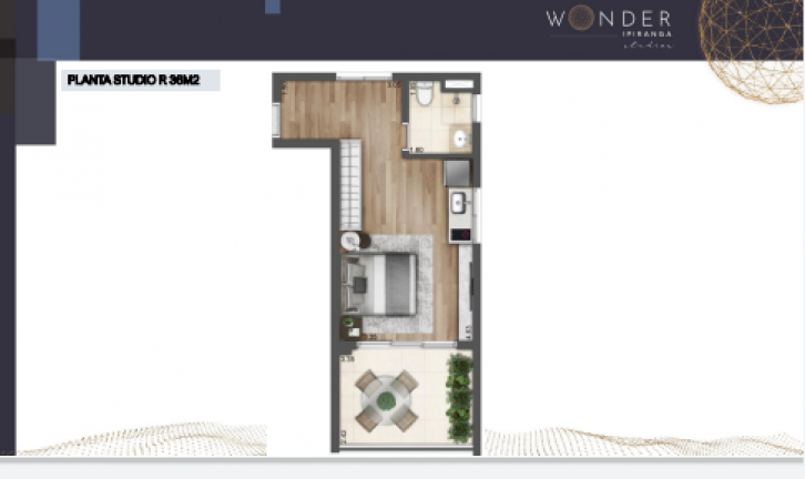 Imagem Studio com 1 Quarto à Venda, 37 m² em Sacomã - São Paulo