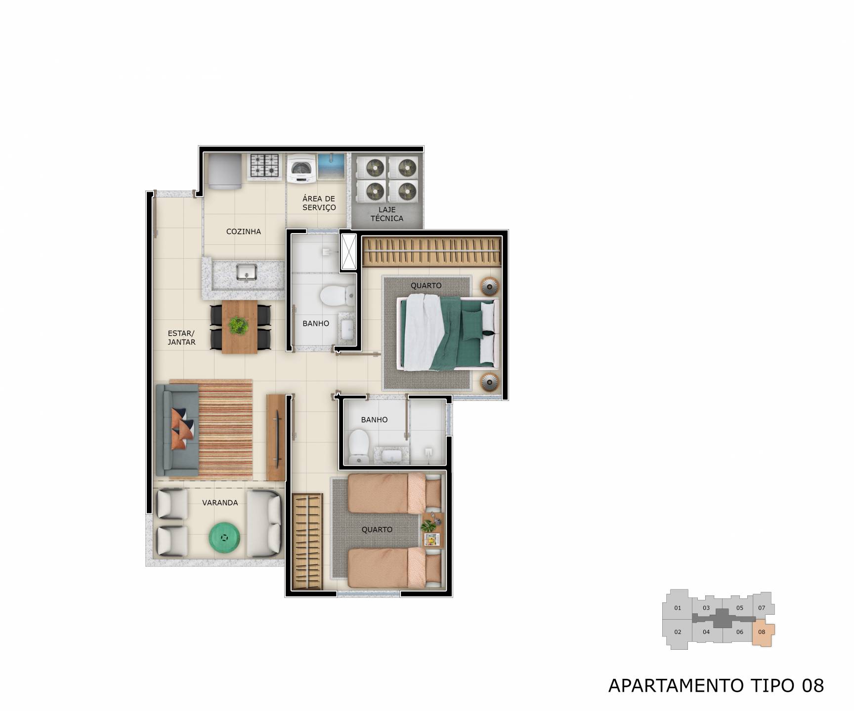 Imagem Apartamento com 2 Quartos à Venda, 52 m² em Praia de Itaparica - Vila Velha