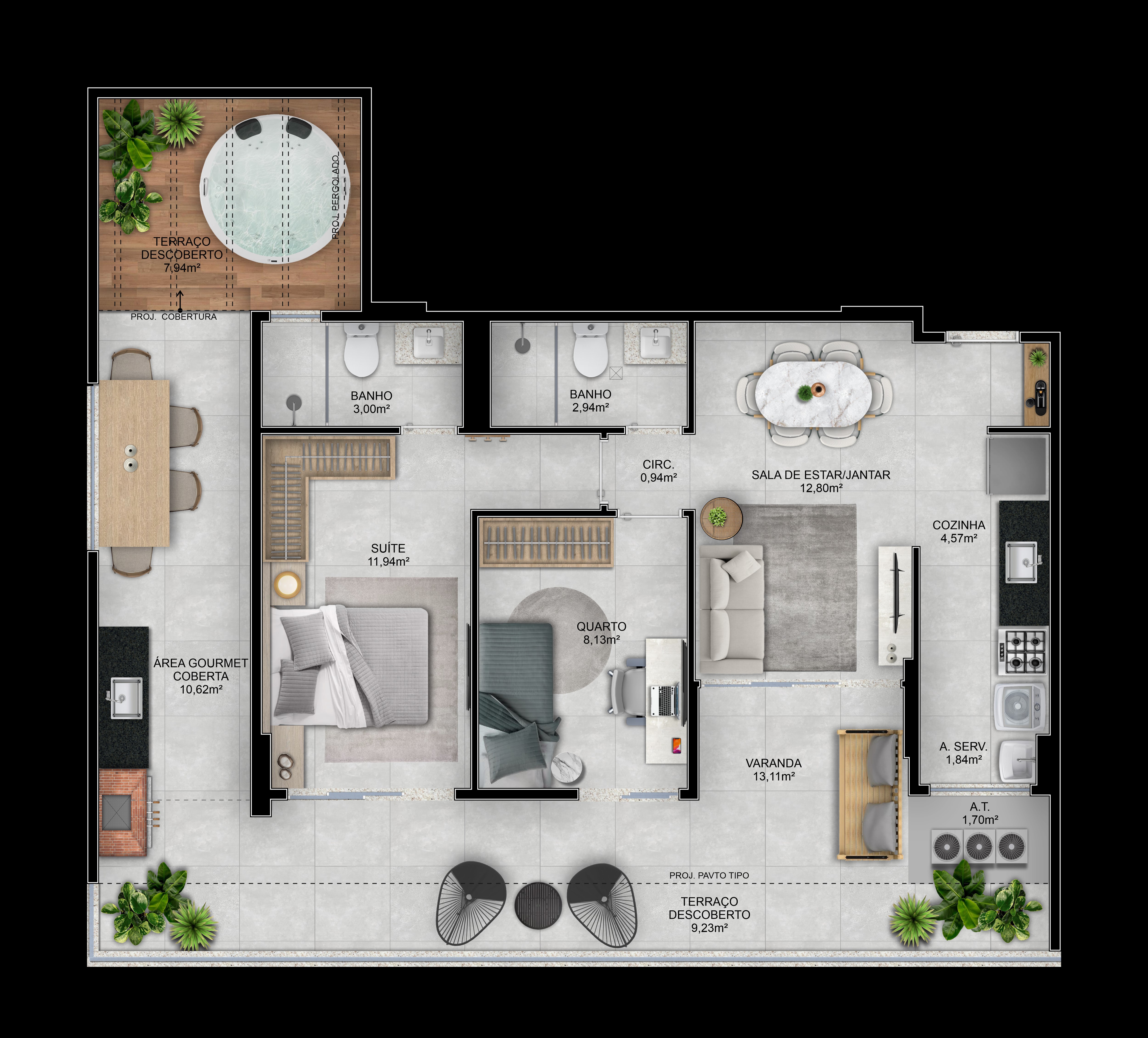 Imagem Apartamento com 1 Quarto à Venda, 32 m² em Praia da Costa - Vila Velha